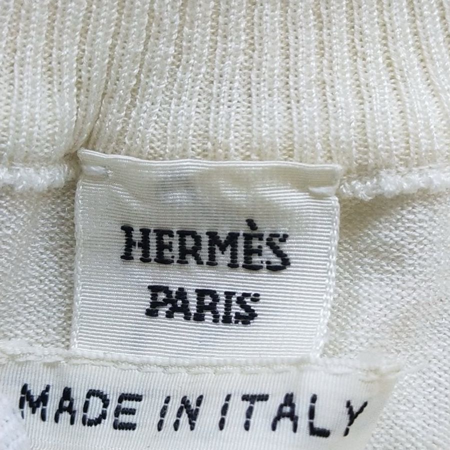 Hermes 桑蠶絲格紋印花不規則下擺連衣裙36碼-6