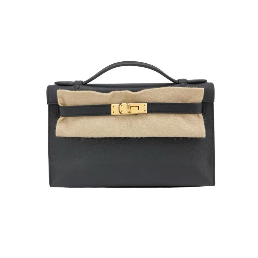 Hermes Kelly凱莉包Mini牛皮純色旋扣手提包-0