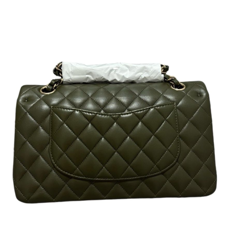 Chanel Lambskin 22k CF25 橄欖綠-3