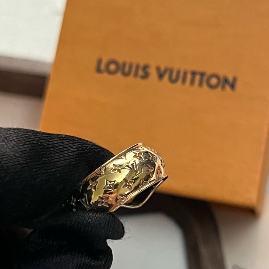 LV 「金」老花 戒指💍 原廠盒裝配件完整-6