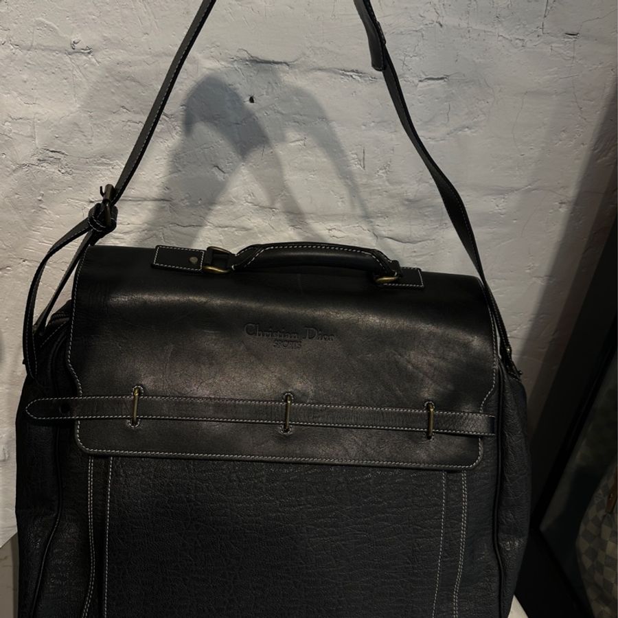 Dior Vintage古董款黑色行李袋兩用包-3