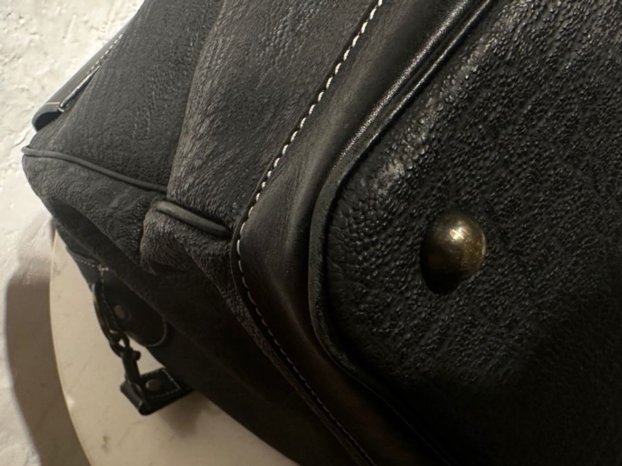 Dior Vintage古董款黑色行李袋兩用包-9