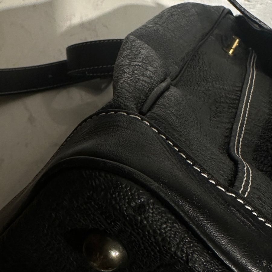 Dior Vintage古董款黑色行李袋兩用包-11