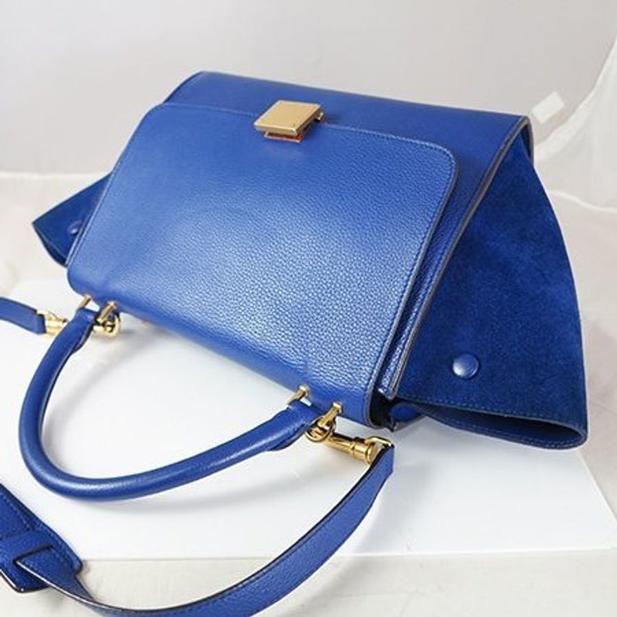 CELINE 閃電藍TRAPEZE鞦韆兩用包(小)-2