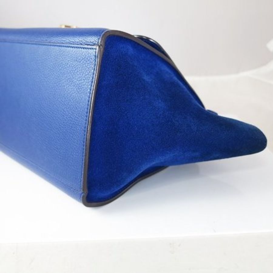 CELINE 閃電藍TRAPEZE鞦韆兩用包(小)-3