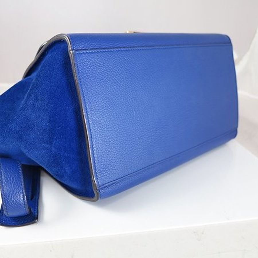 CELINE 閃電藍TRAPEZE鞦韆兩用包(小)-4
