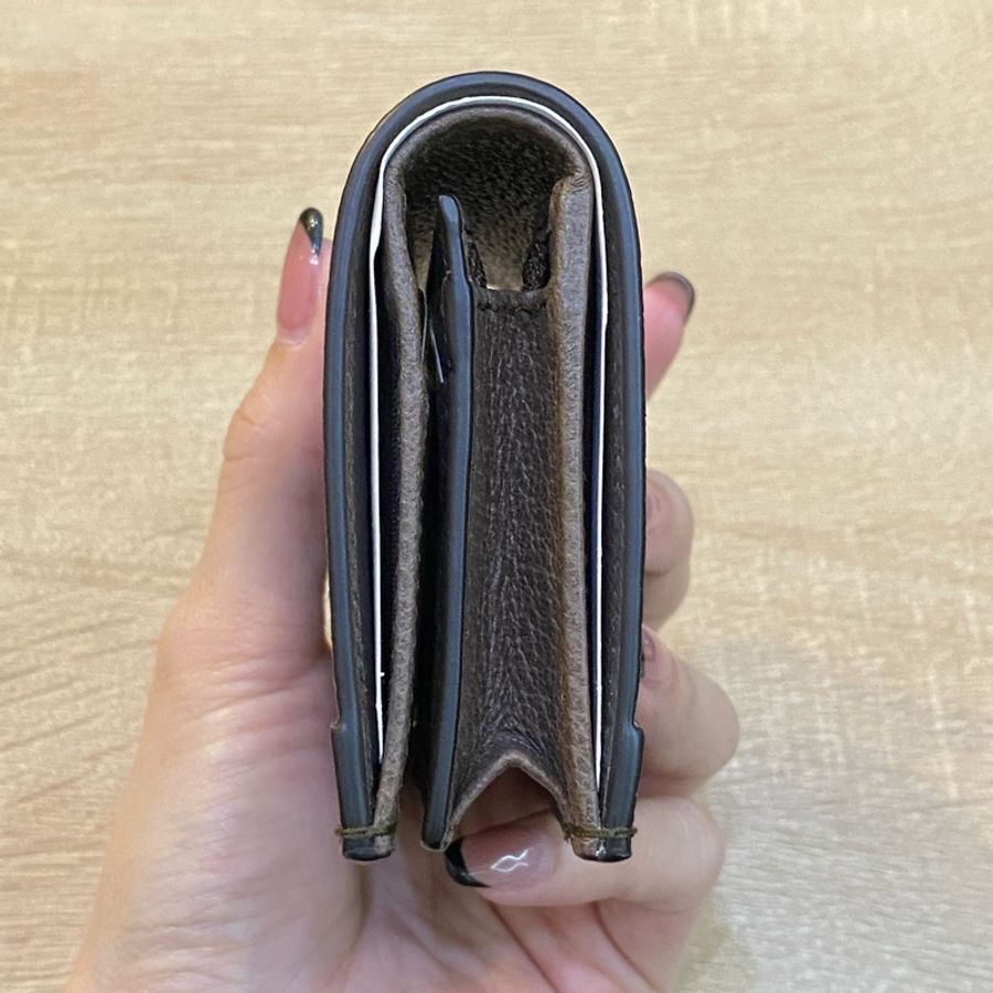 gucci PVC 拚咖牛皮迪士尼塗鴉唐老鴨5卡mini短夾-7