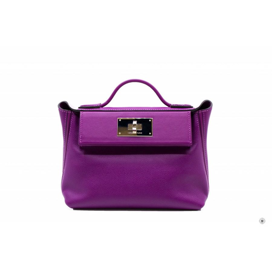 Hermes H082153 24/24 Mini Anemone/anemone Taurillon Clemence Shoulder Bags Phw-0