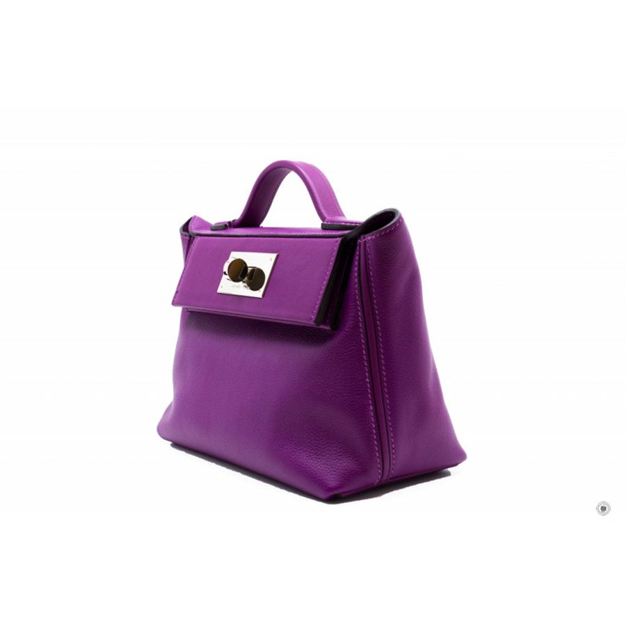 Hermes H082153 24/24 Mini Anemone/anemone Taurillon Clemence Shoulder Bags Phw-1