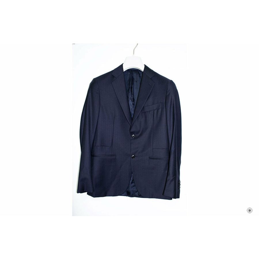 Hermes H744530H9 Decouple 2 Boutons Rayres Armurees Marine 46 Suits-0