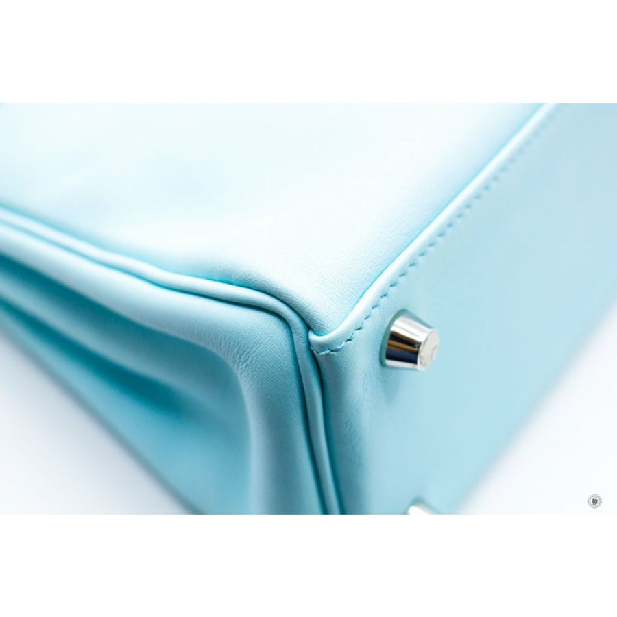 Hermes Kelly 25 Blue Zephyr / CKU2 Swift Shoulder Bags Phw-6