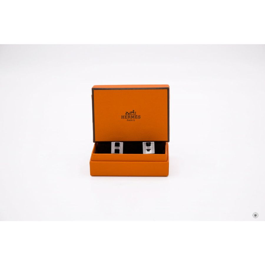 Hermes Kelly Model Lock Cufflink Silver Cufflink Phw-2