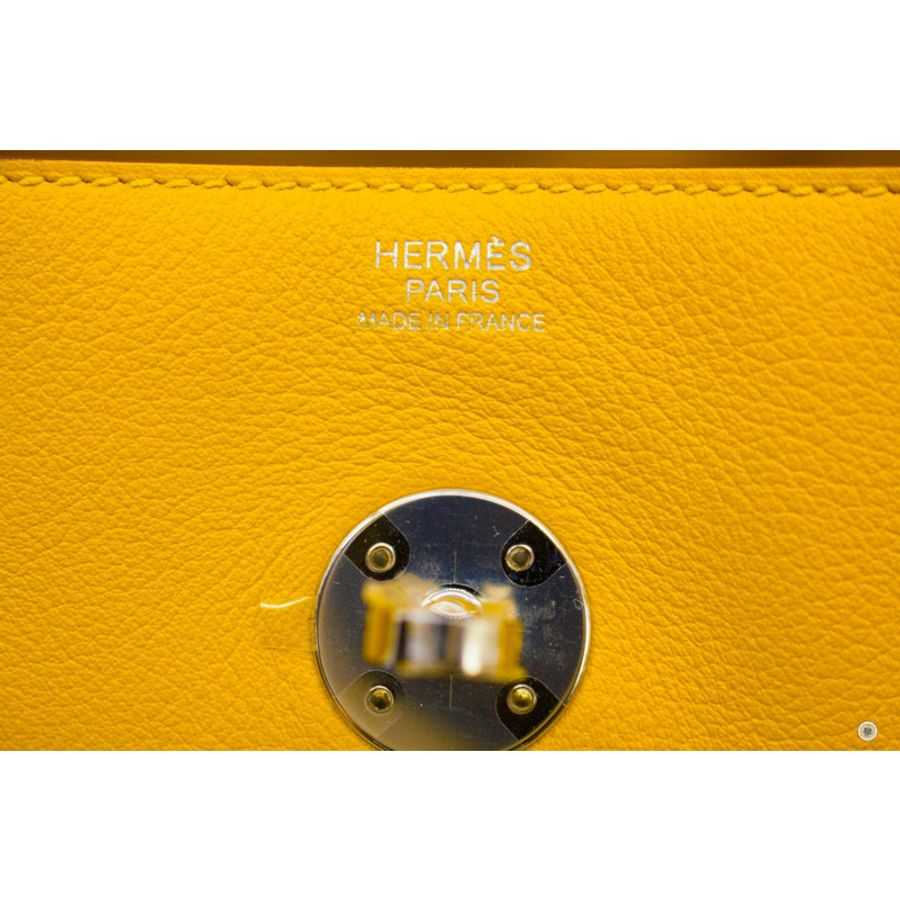 Hermes Lindy 30 Amber Jaune / CK9D  Evercolor 30 Shoulder Bags Phw-10