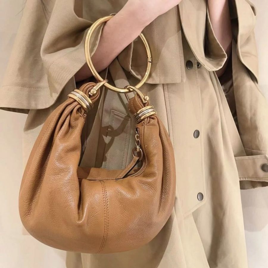 🎊佳節特賣🎁Chloe Bracelet Hobo 手環包 木玫瑰-2