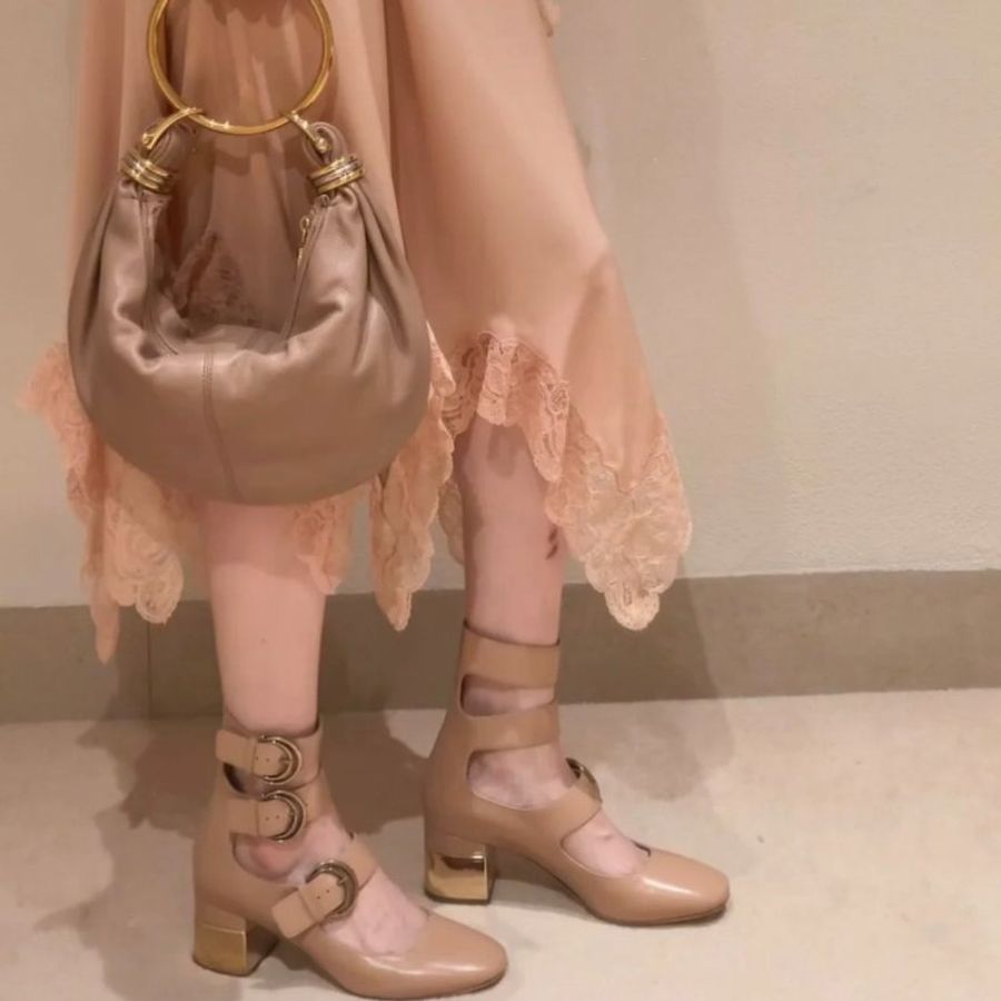 🎊佳節特賣🎁Chloe Bracelet Hobo 手環包 木玫瑰-5