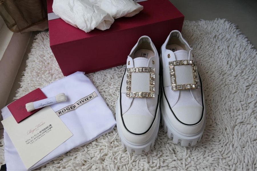 ROGER VIVIER VIV GO THICK鑽扣厚底餅乾鞋 尺寸:39.5-5