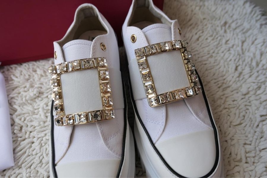 ROGER VIVIER VIV GO THICK鑽扣厚底餅乾鞋 尺寸:39.5-7