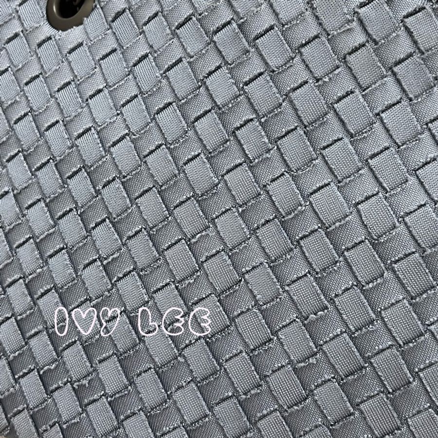 BOTTEGA VENETA 藍灰 鏈條包 編織帆布 緞面 肩背包 斜背包 手提包 二手精品-27