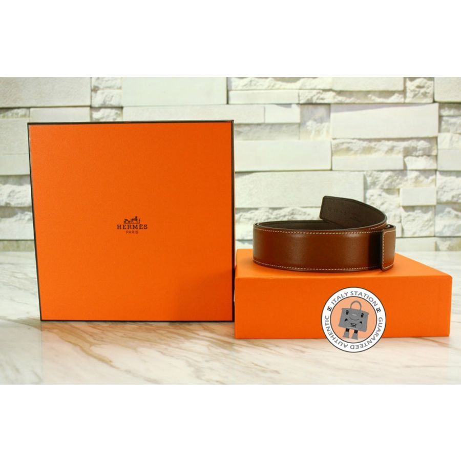 Hermes Reversible 42 MM Fauve / Etoupe Tadelakt 95 Belts-2