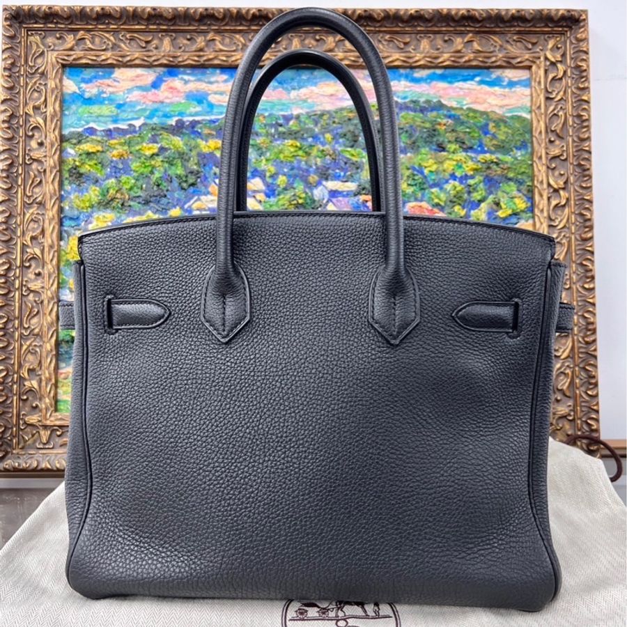 HERMES 愛馬仕 柏金包 Birkin 30 Togo皮 黑色 金扣-2