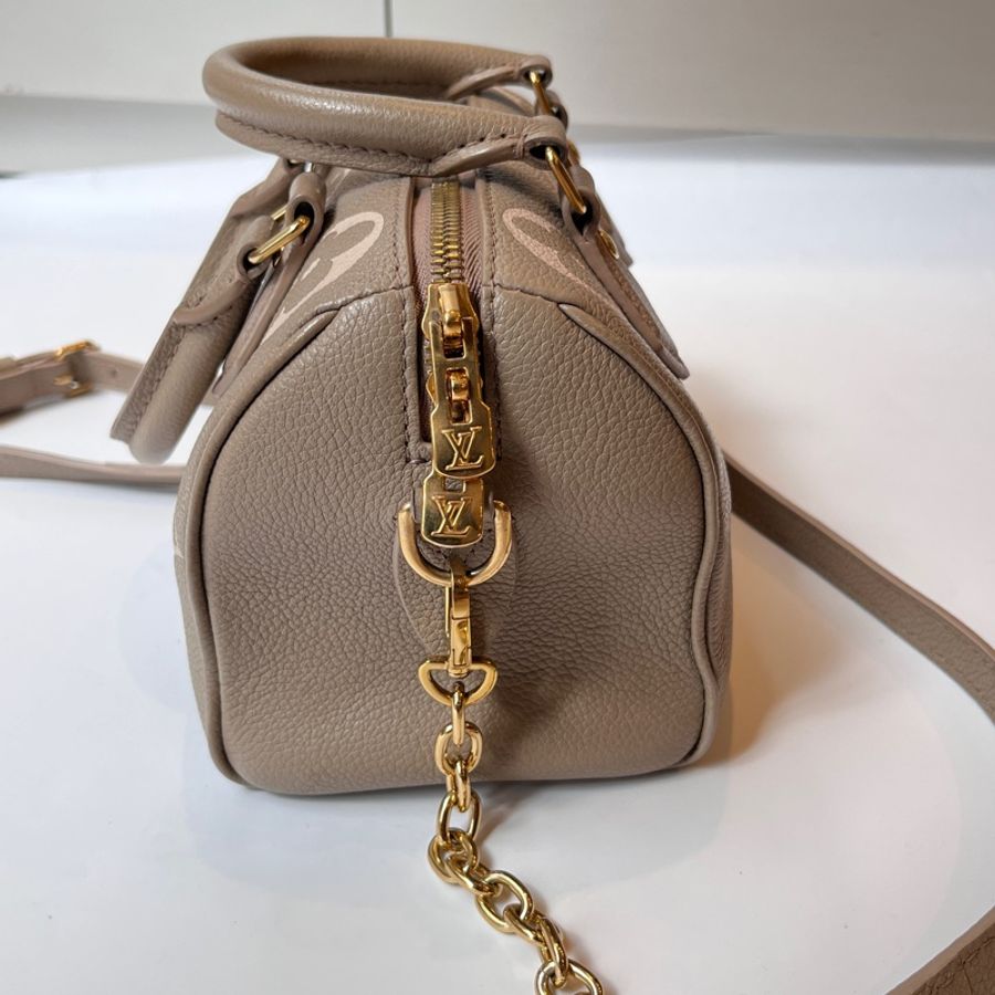 LV speedy 20 大象灰 波士頓斜挎手提包-5