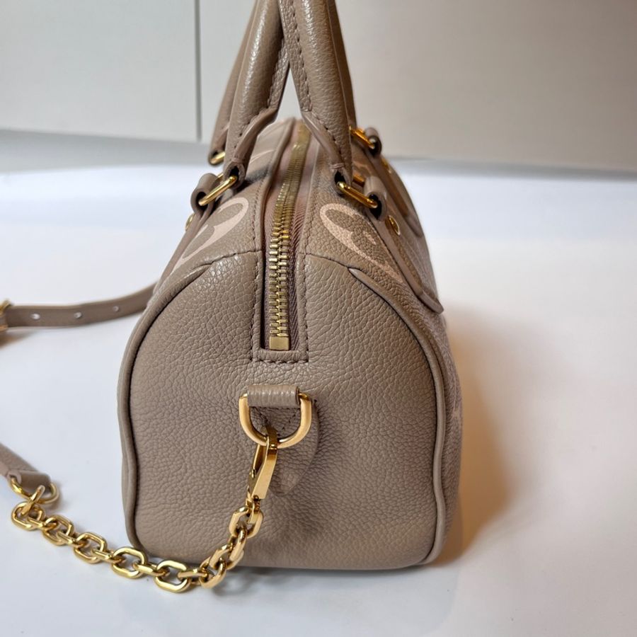 LV speedy 20 大象灰 波士頓斜挎手提包-6