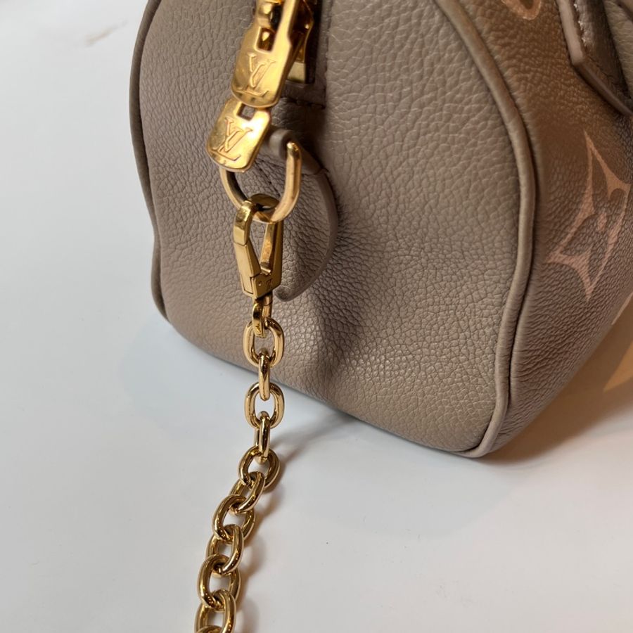 LV speedy 20 大象灰 波士頓斜挎手提包-9