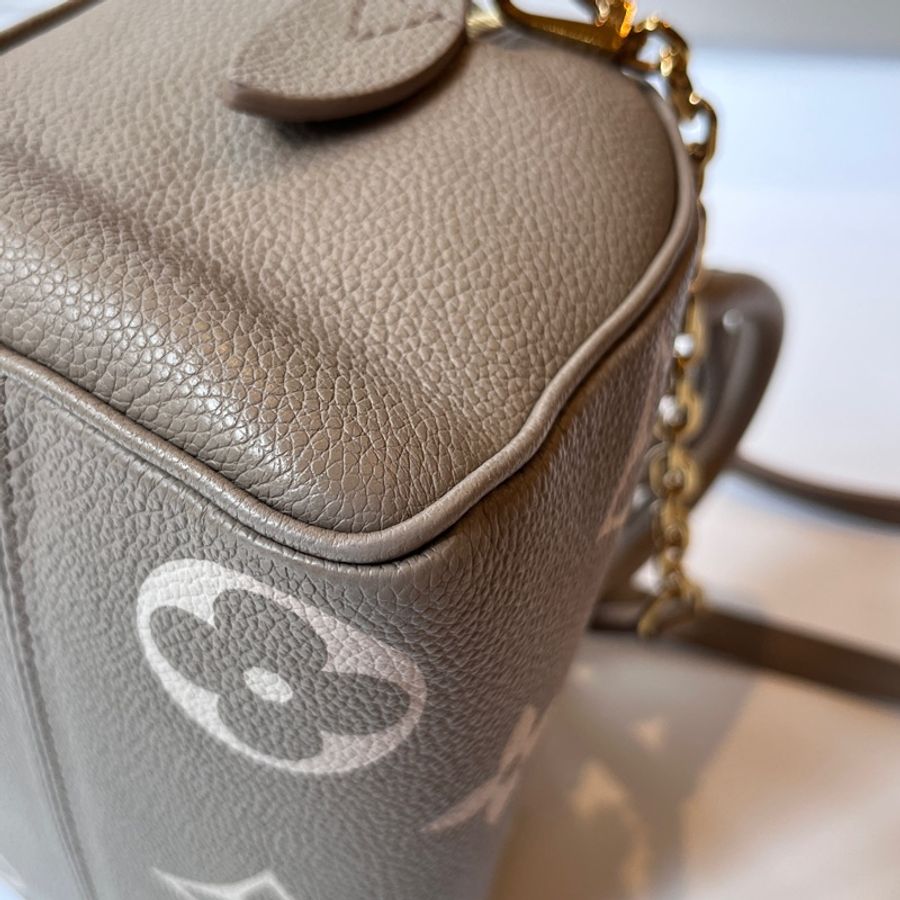 LV speedy 20 大象灰 波士頓斜挎手提包-14