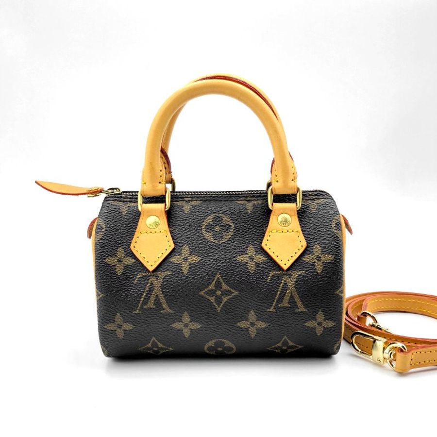 Louis Vuitton 經典老花 迷你speedy Nano,LV,mini,小廢包,二手真品,正品,現貨,免運-0