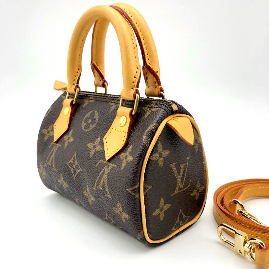 Louis Vuitton 經典老花 迷你speedy Nano,LV,mini,小廢包,二手真品,正品,現貨,免運-1