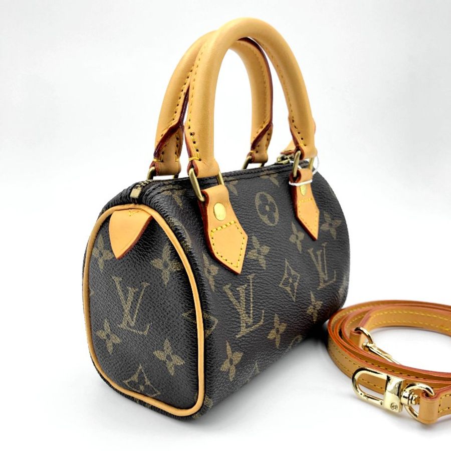 Louis Vuitton 經典老花 迷你speedy Nano,LV,mini,小廢包,二手真品,正品,現貨,免運-3