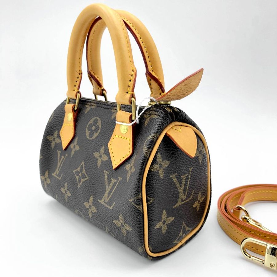 Louis Vuitton 經典老花 迷你speedy Nano,LV,mini,小廢包,二手真品,正品,現貨,免運-5