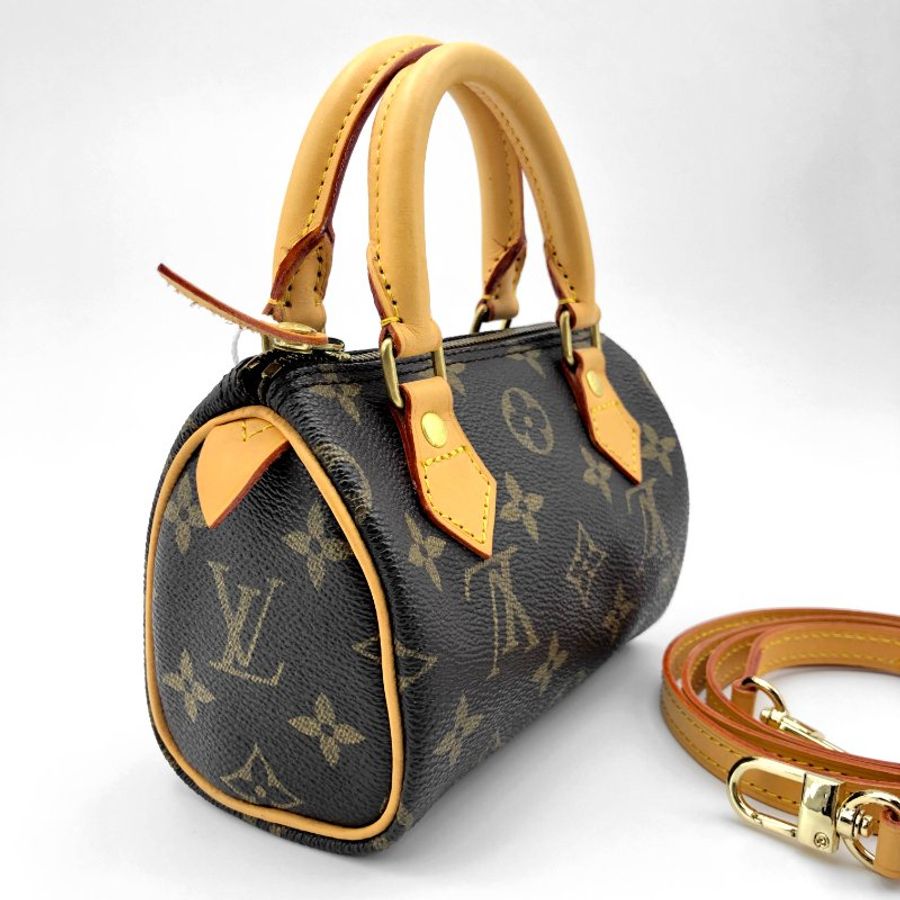 Louis Vuitton 經典老花 迷你speedy Nano,LV,mini,小廢包,二手真品,正品,現貨,免運-7