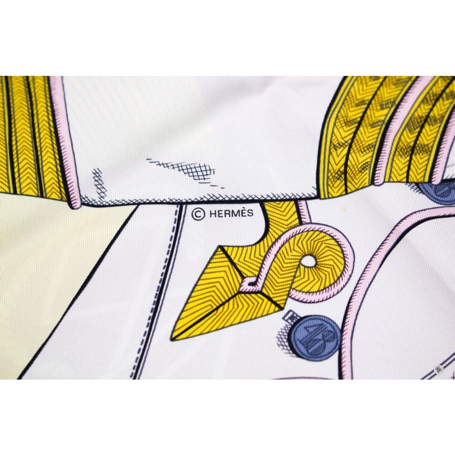Hermes Scarf Zouaves ET Dragon 90X90 Rose/purple/blanc Silk Silk & Scarf-3