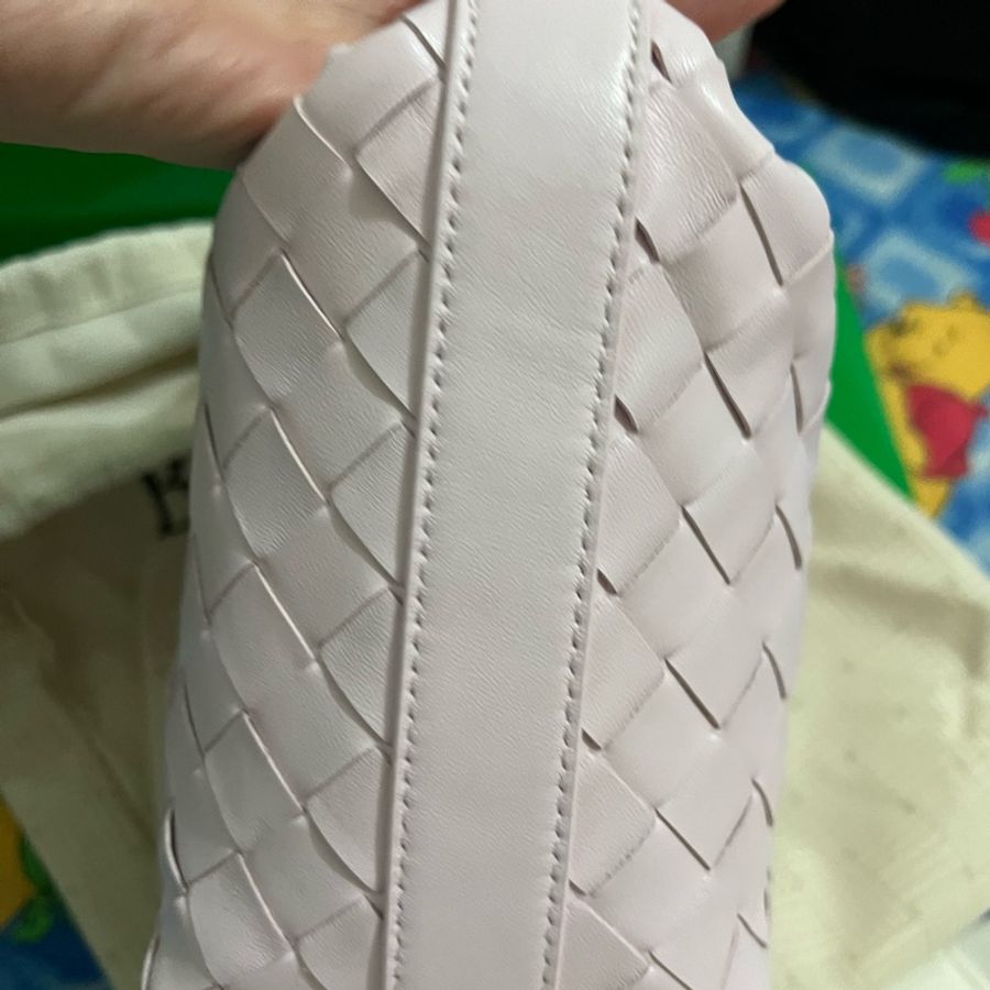 99新 BV Bottega Veneta 櫻花粉紅色 飯盒包 Wallace包包 mini 號-3