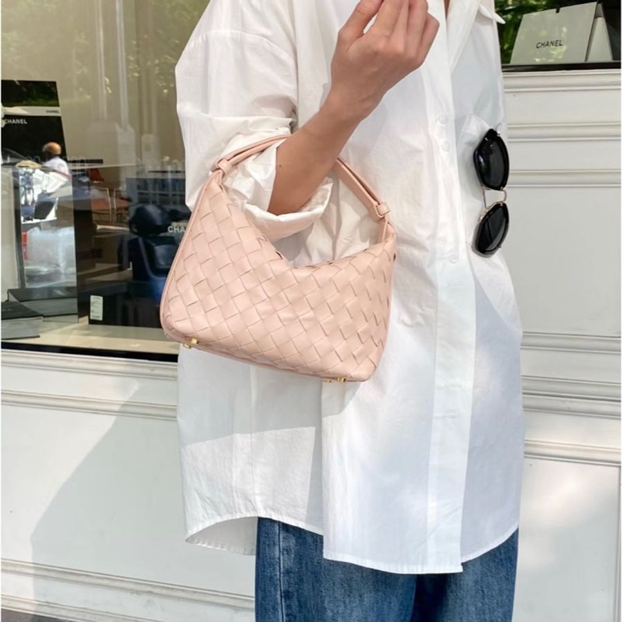 99新 BV Bottega Veneta 櫻花粉紅色 飯盒包 Wallace包包 mini 號-8