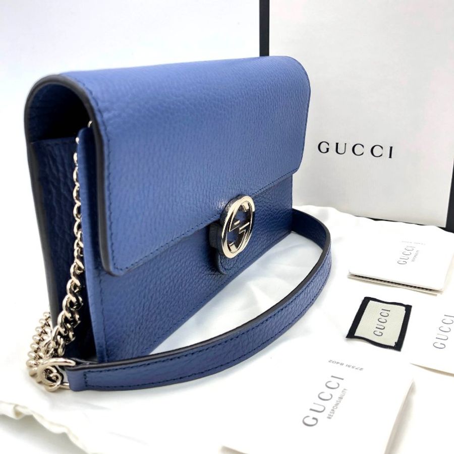 【極新+全套配件】GUCCI 經典雙G荔枝紋牛皮斜背包,interlocking G系列,斜背包,側背包,肩背包,WOC,逛街包,二手真品,現貨,免運-8