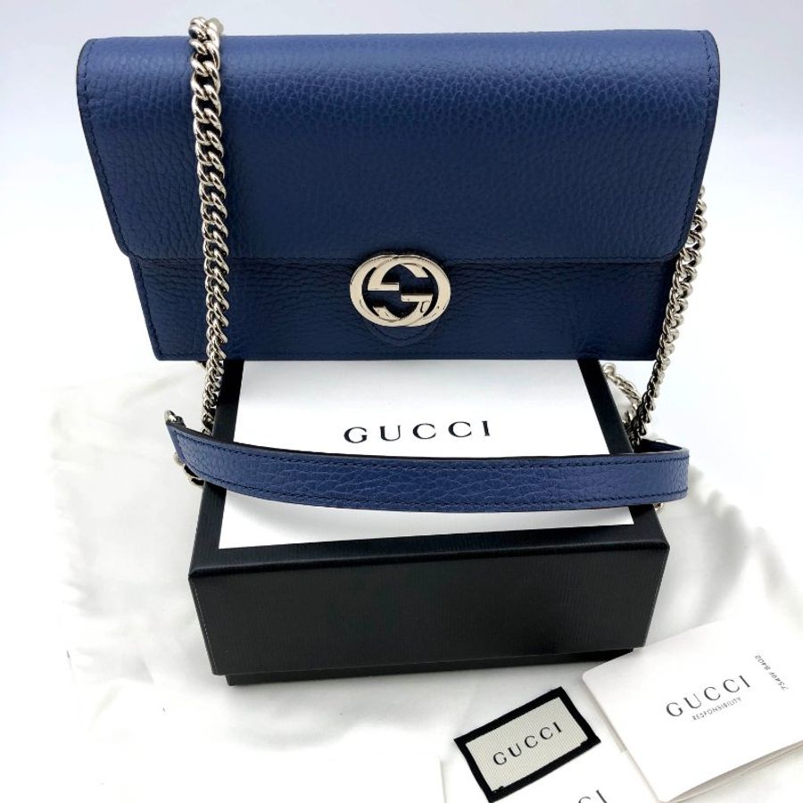 【極新+全套配件】GUCCI 經典雙G荔枝紋牛皮斜背包,interlocking G系列,斜背包,側背包,肩背包,WOC,逛街包,二手真品,現貨,免運-11