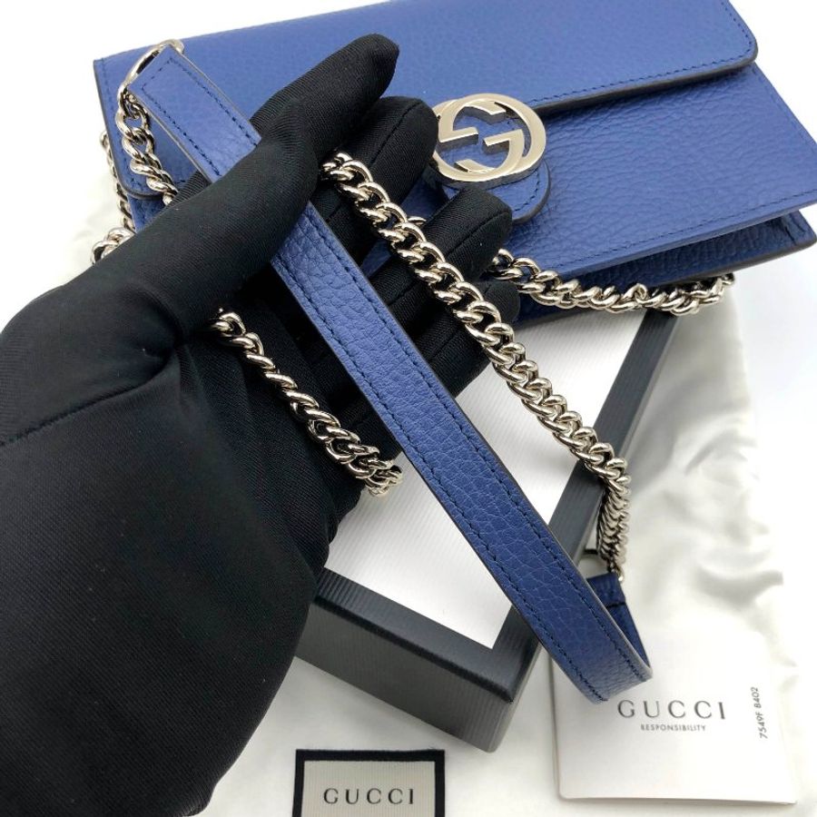 【極新+全套配件】GUCCI 經典雙G荔枝紋牛皮斜背包,interlocking G系列,斜背包,側背包,肩背包,WOC,逛街包,二手真品,現貨,免運-29