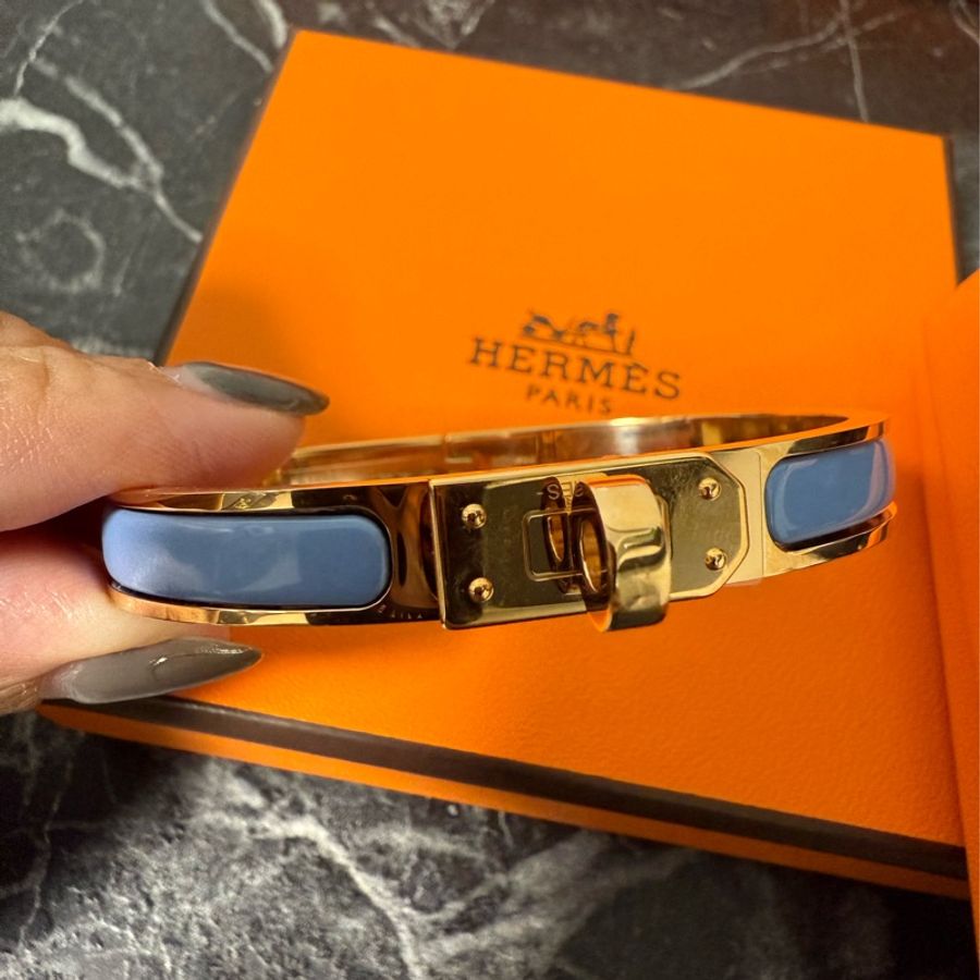 Hermes Mini Clic Kelly手環 藍色-2
