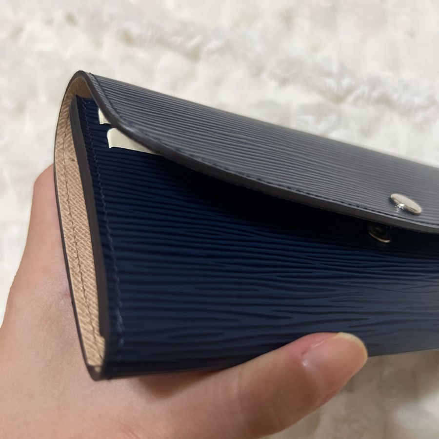 LV Emilie 水波紋 長夾-9