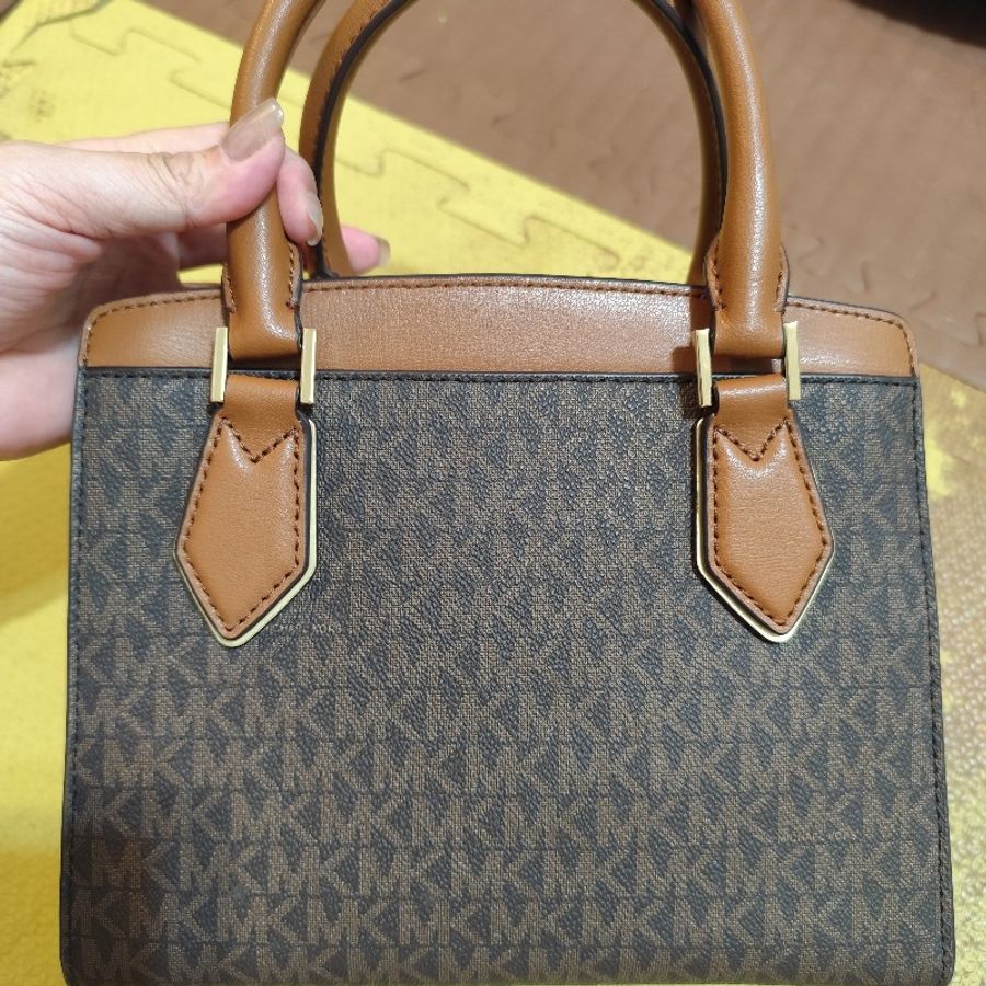MK Michael Kors Mott 滿版咖 小號 (不可議)-2