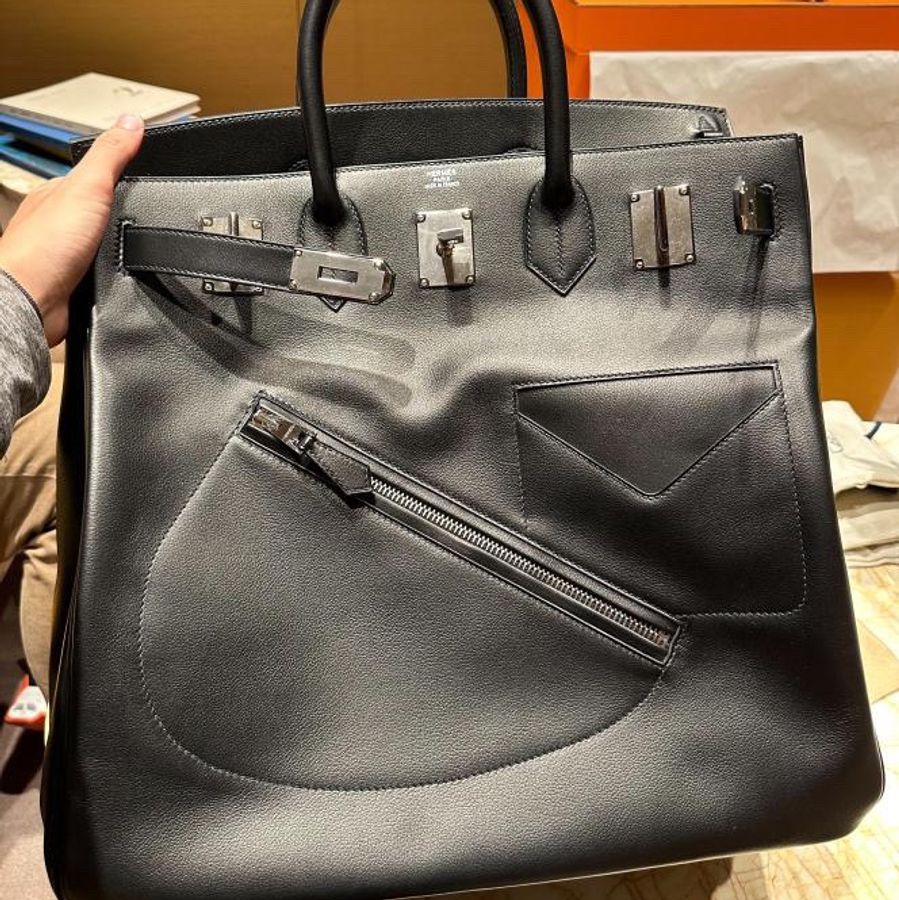 周董同款黑 Hermès Birkin Haut à courroies Rock純黑極稀有鉑金-1