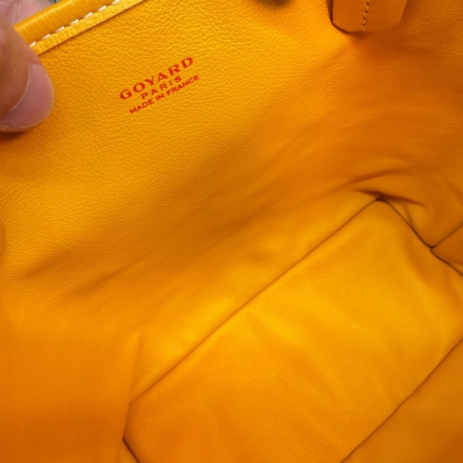 Goyard Anjou mini tote戈雅黃色迷你手提購物袋托特包-21