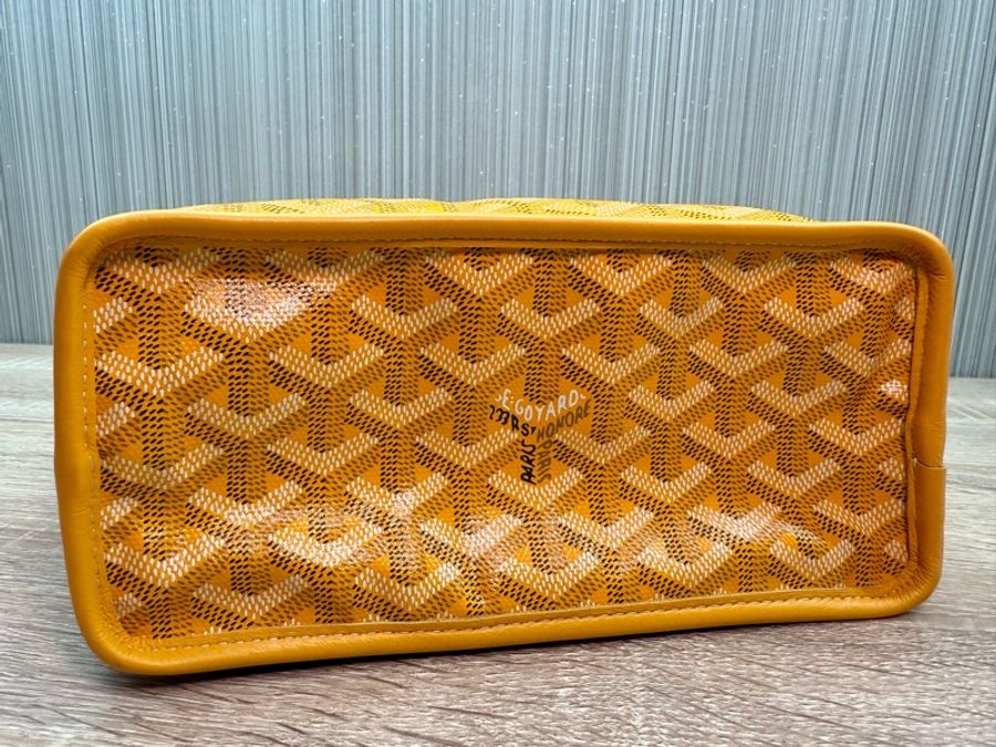 Goyard Anjou mini tote戈雅黃色迷你手提購物袋托特包-5
