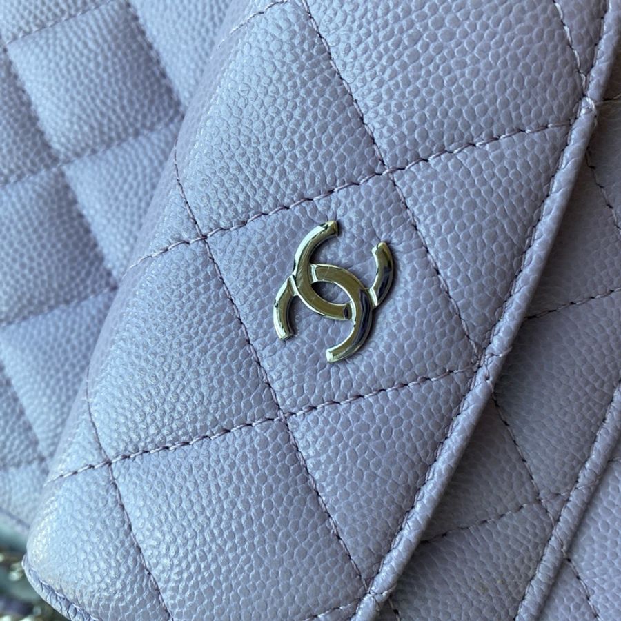 CHANEL 紫丁香荔枝牛皮小背包-2
