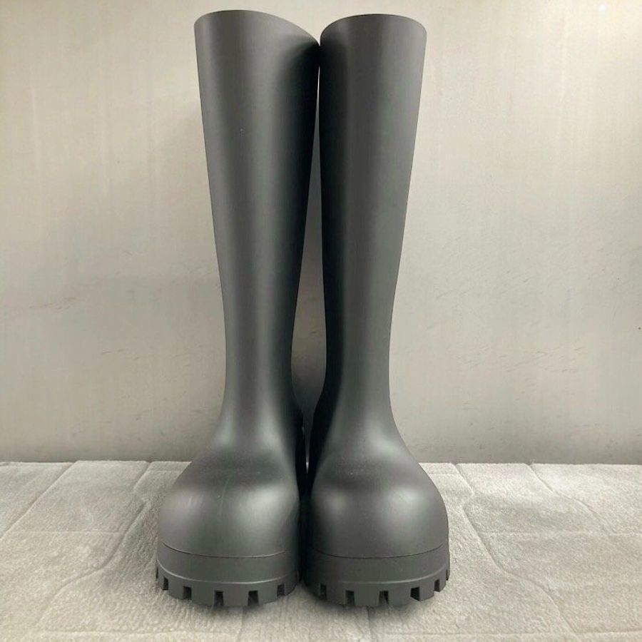 🧧新年特價活動🧧Balenciaga Bulldozer 女款黑色長筒雨靴 - 厚底橡膠材質 黑色 EU36/37/38/39/40/41《當季專櫃正售★全新商品 》-9