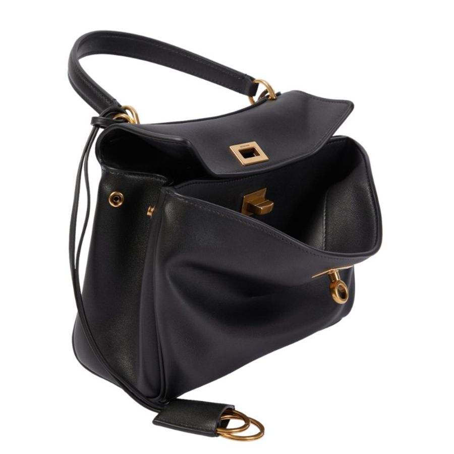 【Balenciaga 巴黎世家】Rodeo Mini 迷你 小牛皮 手提包 斜背包 肩背包 金扣 黑色-1