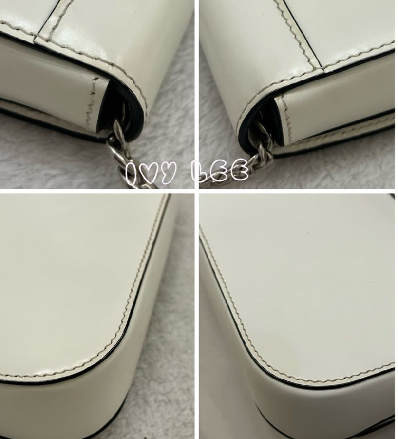 Prada Sybille 白 鏈條包 斜背包 肩背包 1BD170 二手精品-18
