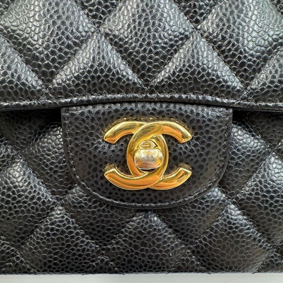 雙11現折24000 CHANEL CF23 黑金荔枝皮 25開保卡款秒殺價-2